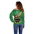 Hawaii Saint Patrick's Day Off Shoulder Sweater Funny Leprechaun With Pot Of Gold - Polynesian Tattoo