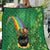 Hawaii Saint Patrick's Day Quilt Funny Leprechaun With Pot Of Gold - Polynesian Tattoo