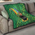 Hawaii Saint Patrick's Day Quilt Funny Leprechaun With Pot Of Gold - Polynesian Tattoo