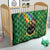 Hawaii Saint Patrick's Day Quilt Funny Leprechaun With Pot Of Gold - Polynesian Tattoo