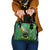 Hawaii Saint Patrick's Day Shoulder Handbag Funny Leprechaun With Pot Of Gold - Polynesian Tattoo