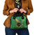 Hawaii Saint Patrick's Day Shoulder Handbag Funny Leprechaun With Pot Of Gold - Polynesian Tattoo