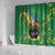 Hawaii Saint Patrick's Day Shower Curtain Funny Leprechaun With Pot Of Gold - Polynesian Tattoo