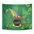 Hawaii Saint Patrick's Day Tapestry Funny Leprechaun With Pot Of Gold - Polynesian Tattoo