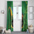 Hawaii Saint Patrick's Day Window Curtain Funny Leprechaun With Pot Of Gold - Polynesian Tattoo