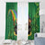 Hawaii Saint Patrick's Day Window Curtain Funny Leprechaun With Pot Of Gold - Polynesian Tattoo