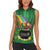 Hawaii Saint Patrick's Day Women Sleeveless Polo Shirt Funny Leprechaun With Pot Of Gold - Polynesian Tattoo