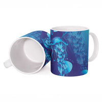 Purple Paradise Polynesia Jellyfish Ceramic Mug Plumeria Polynesian Tattoo Glowing Vibes LT14 - Polynesian Pride