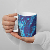 Purple Paradise Polynesia Jellyfish Ceramic Mug Plumeria Polynesian Tattoo Glowing Vibes LT14 - Polynesian Pride