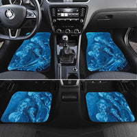 Blue Gradient Polynesia Jellyfish Car Mats Plumeria Polynesian Tattoo Glowing Vibes LT14 Set 4pcs Blue - Polynesian Pride