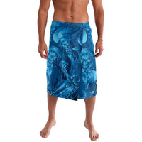 Blue Gradient Polynesia Jellyfish Lavalava Plumeria Polynesian Tattoo Glowing Vibes LT14 Blue - Polynesian Pride