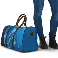 Blue Gradient Polynesia Jellyfish Travel Bag Plumeria Polynesian Tattoo Glowing Vibes LT14 - Polynesian Pride