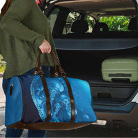 Blue Gradient Polynesia Jellyfish Travel Bag Plumeria Polynesian Tattoo Glowing Vibes LT14 - Polynesian Pride