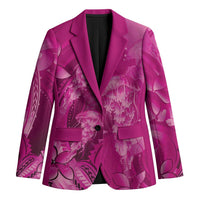 Pink Gradient Polynesia Jellyfish Blazer Plumeria Polynesian Tattoo Glowing Vibes LT14 Unisex Pink - Polynesian Pride