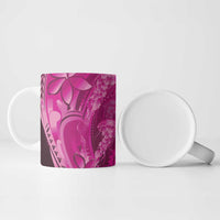 Pink Gradient Polynesia Jellyfish Ceramic Mug Plumeria Polynesian Tattoo Glowing Vibes LT14 - Polynesian Pride