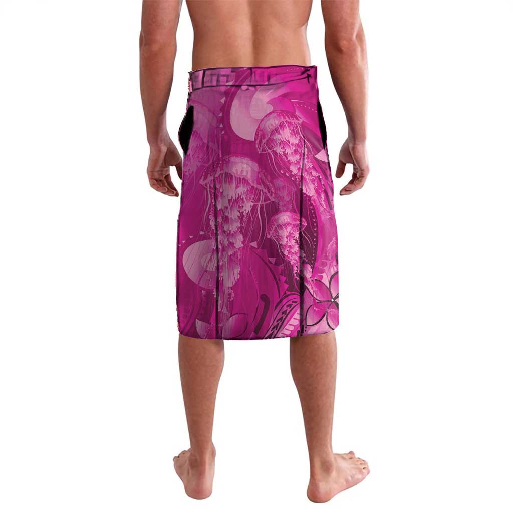 Pink Gradient Polynesia Jellyfish Lavalava Plumeria Polynesian Tattoo Glowing Vibes LT14 - Polynesian Pride