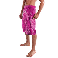 Pink Gradient Polynesia Jellyfish Lavalava Plumeria Polynesian Tattoo Glowing Vibes LT14 - Polynesian Pride