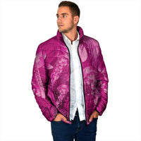 Pink Gradient Polynesia Jellyfish Padded Jacket Plumeria Polynesian Tattoo Glowing Vibes LT14 - Polynesian Pride