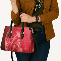 Red Gradient Polynesia Jellyfish Leather Bag Plumeria Polynesian Tattoo Glowing Vibes LT14 - Polynesian Pride