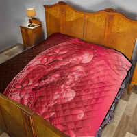 Red Gradient Polynesia Jellyfish Quilt Plumeria Polynesian Tattoo Glowing Vibes LT14 - Polynesian Pride