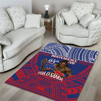 Samoa Independence Day Area Rug 64th Anniversary Toa O Samoa LT14 - Polynesian Pride