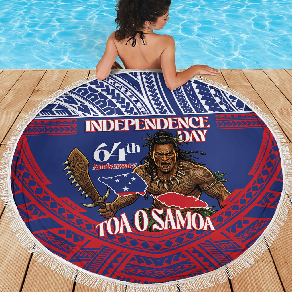 Samoa Independence Day Beach Blanket 64th Anniversary Toa O Samoa LT14 - Polynesian Pride