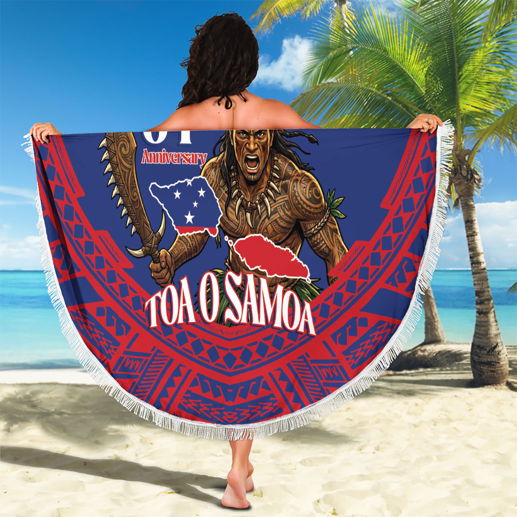 Samoa Independence Day Beach Blanket 64th Anniversary Toa O Samoa LT14 - Polynesian Pride