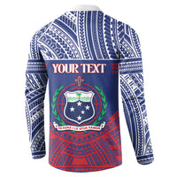 Personalised Samoa Independence Day Button Sweatshirt 64th Anniversary Toa O Samoa LT14 - Polynesian Pride