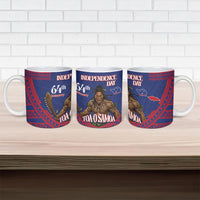 Samoa Independence Day Ceramic Mug 64th Anniversary Toa O Samoa LT14 - Polynesian Pride