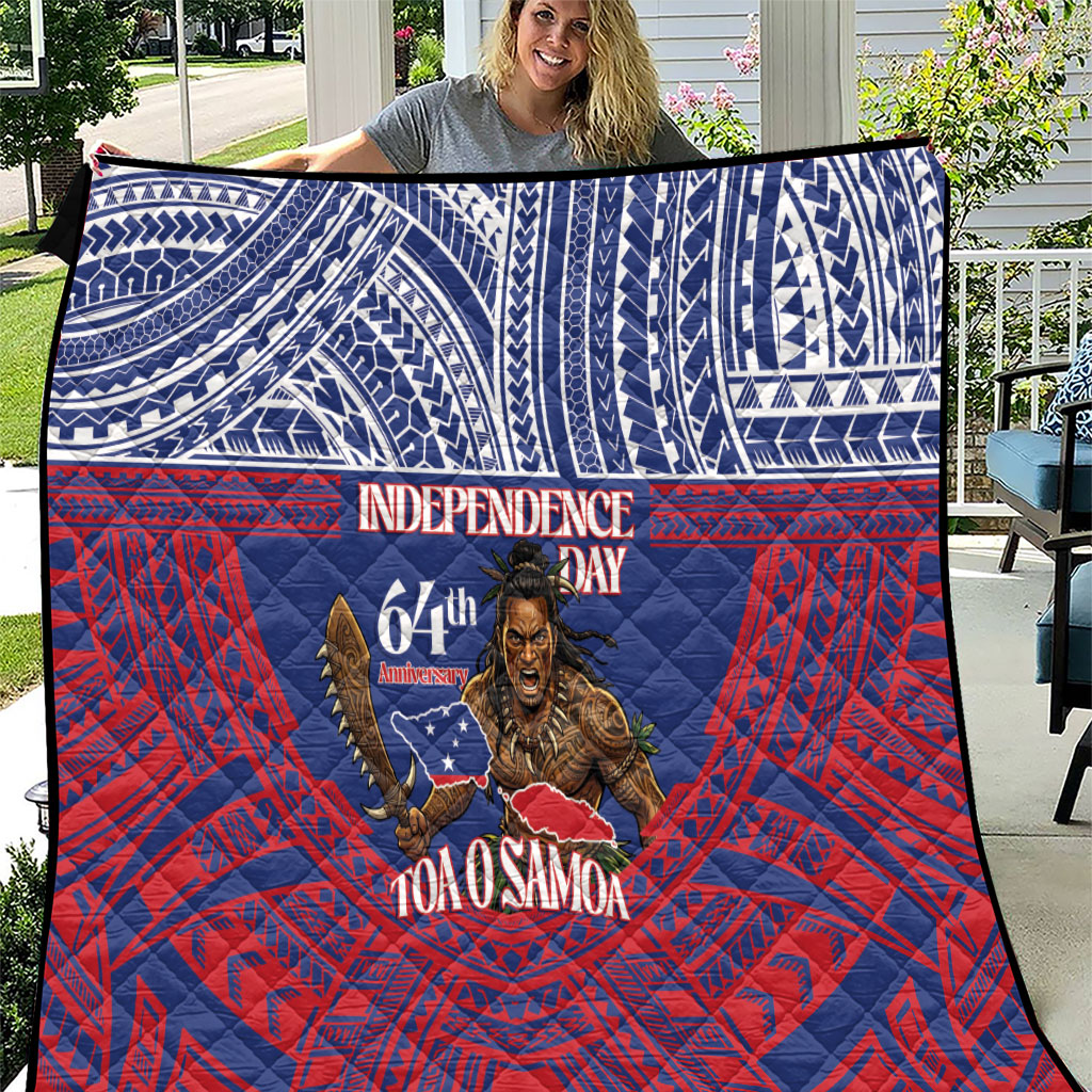 Samoa Independence Day Quilt 64th Anniversary Toa O Samoa LT14 Blue - Polynesian Pride
