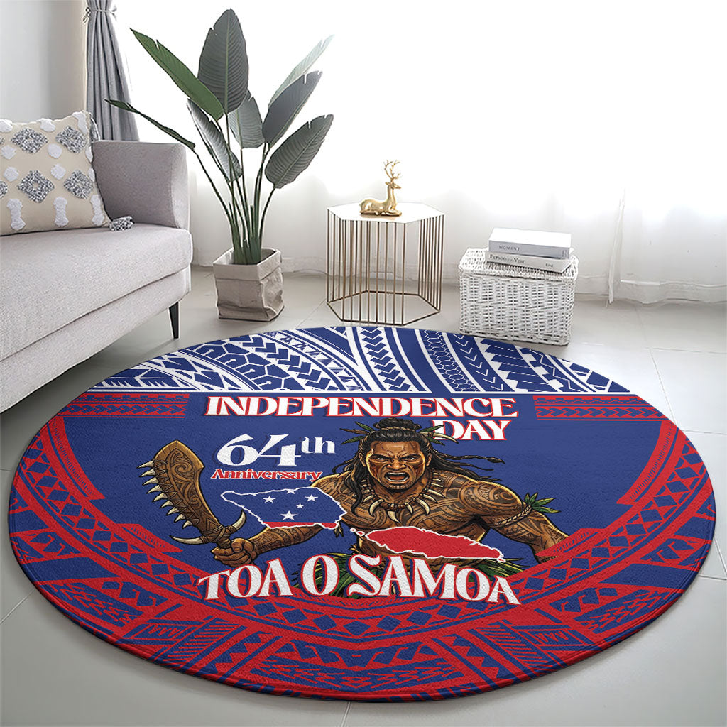 Samoa Independence Day Round Carpet 64th Anniversary Toa O Samoa LT14 - Polynesian Pride