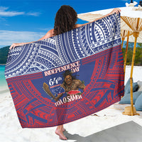 Samoa Independence Day Sarong 64th Anniversary Toa O Samoa LT14 One Size 44 x 66 inches Blue - Polynesian Pride