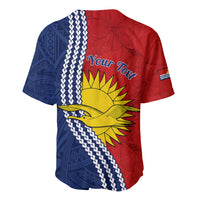 Personalised Kiribati Independence Day Baseball Jersey Happy 44th Anniversary Hibiscus Polynesian LT14 - Polynesian Pride