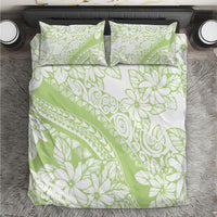 Polynesian Tiare Flower Sage Green Pastel Bedding Set LT14 Sage Green - Polynesian Pride