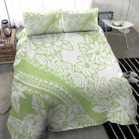Polynesian Tiare Flower Sage Green Pastel Bedding Set LT14 - Polynesian Pride