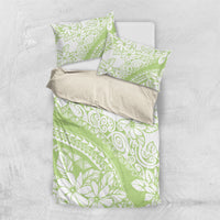 Polynesian Tiare Flower Sage Green Pastel Bedding Set LT14 US Twin 172cm x 218cm Sage Green - Polynesian Pride