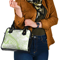 Polynesian Tiare Flower Sage Green Pastel Shoulder Handbag LT14 - Polynesian Pride
