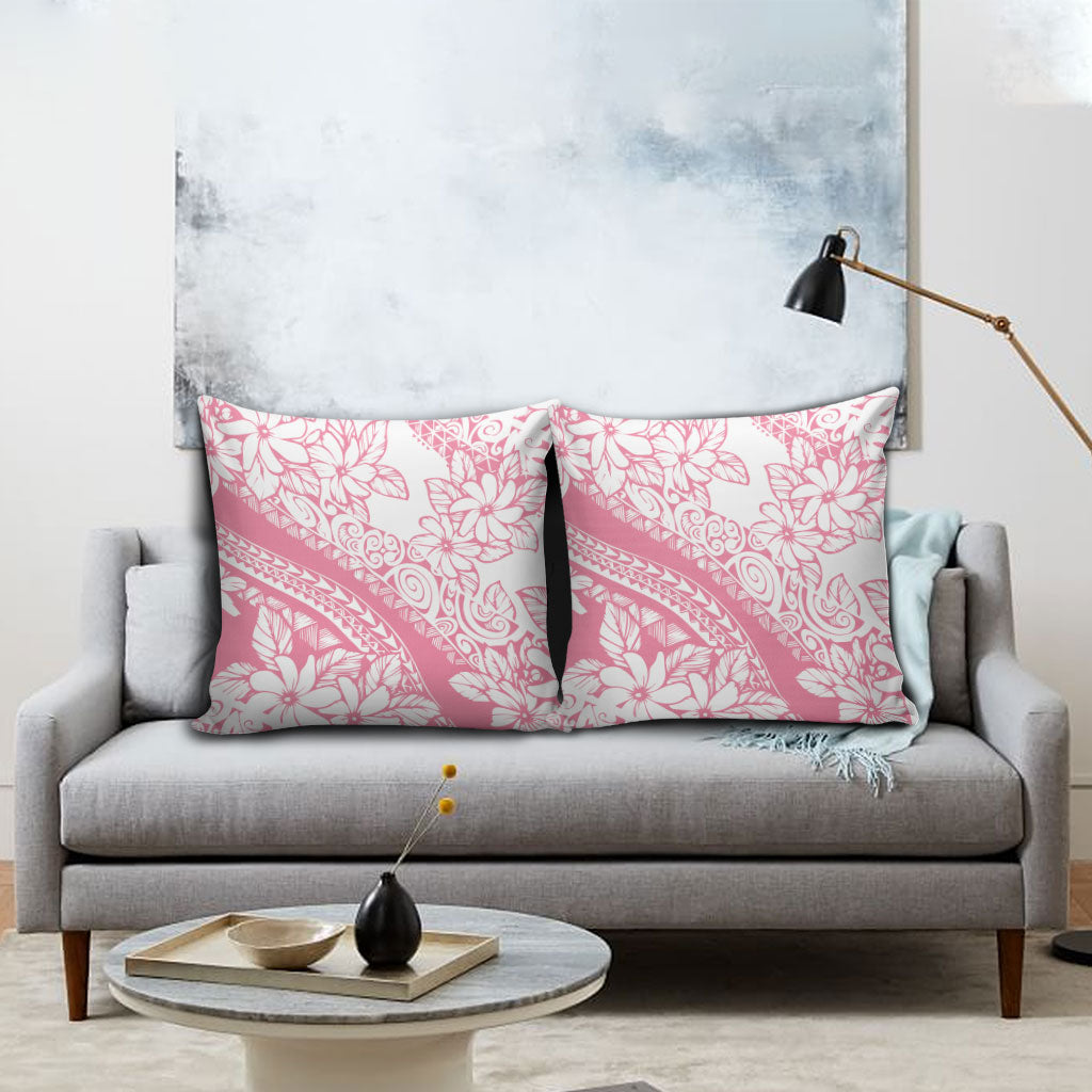 Polynesian Tiare Flower Pink Pastel Vibes Pillow Cover LT14 - Polynesian Pride