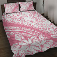 Polynesian Tiare Flower Pink Pastel Vibes Quilt Bed Set LT14 Pink - Polynesian Pride