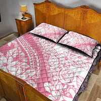 Polynesian Tiare Flower Pink Pastel Vibes Quilt Bed Set LT14 - Polynesian Pride