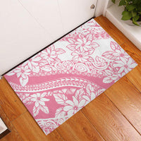 Polynesian Tiare Flower Pink Pastel Vibes Rubber Doormat LT14 - Polynesian Pride