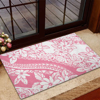 Polynesian Tiare Flower Pink Pastel Vibes Rubber Doormat LT14 - Polynesian Pride