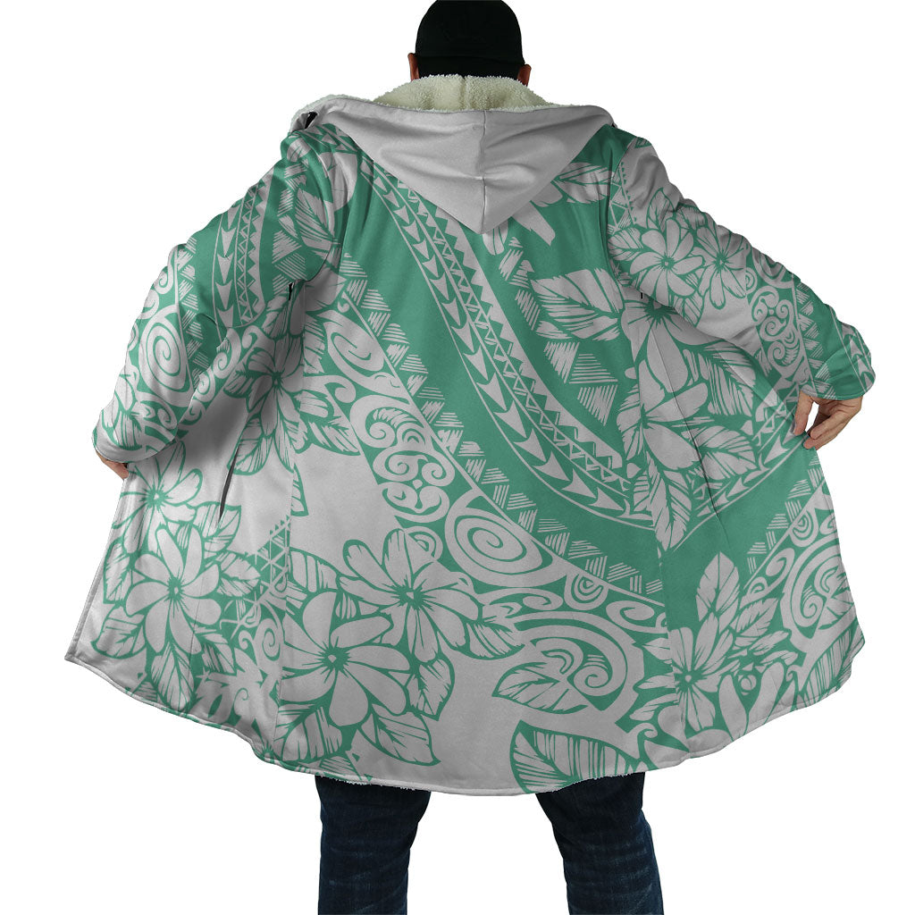 Polynesian Tiare Flower Cyan Pastel Vibes Cloak LT14 - Polynesian Pride