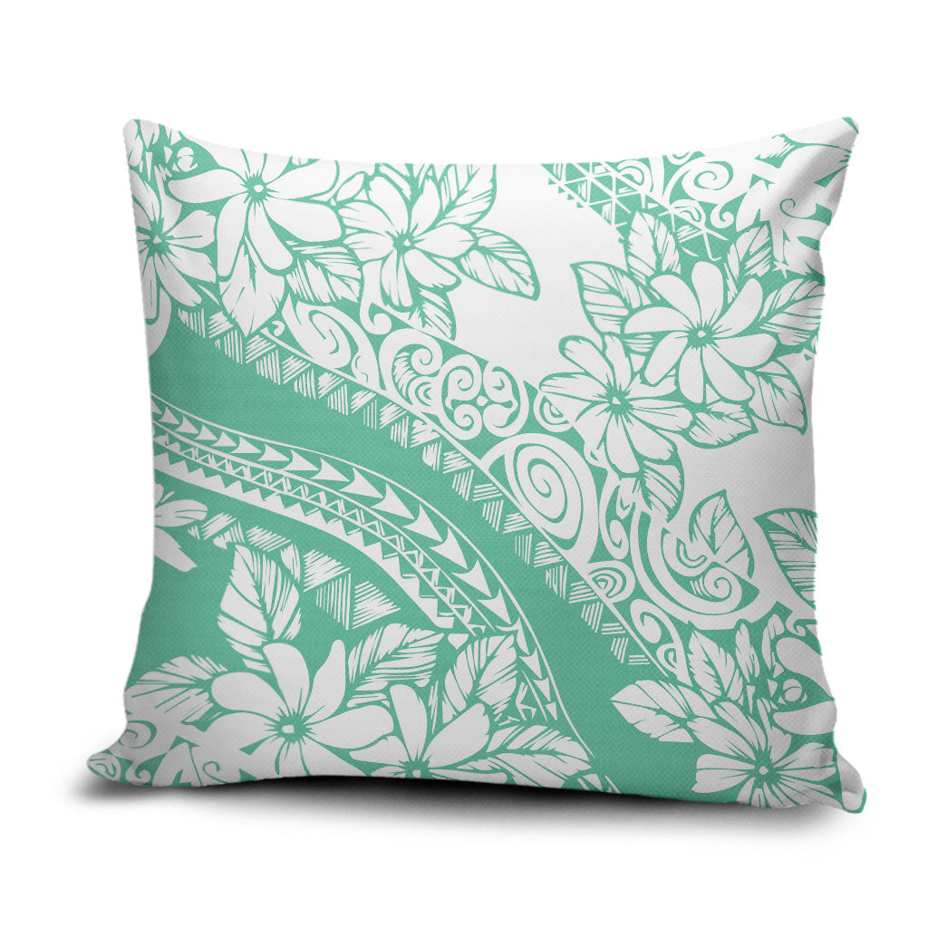 Polynesian Tiare Flower Cyan Pastel Vibes Pillow Cover LT14 Cyan - Polynesian Pride