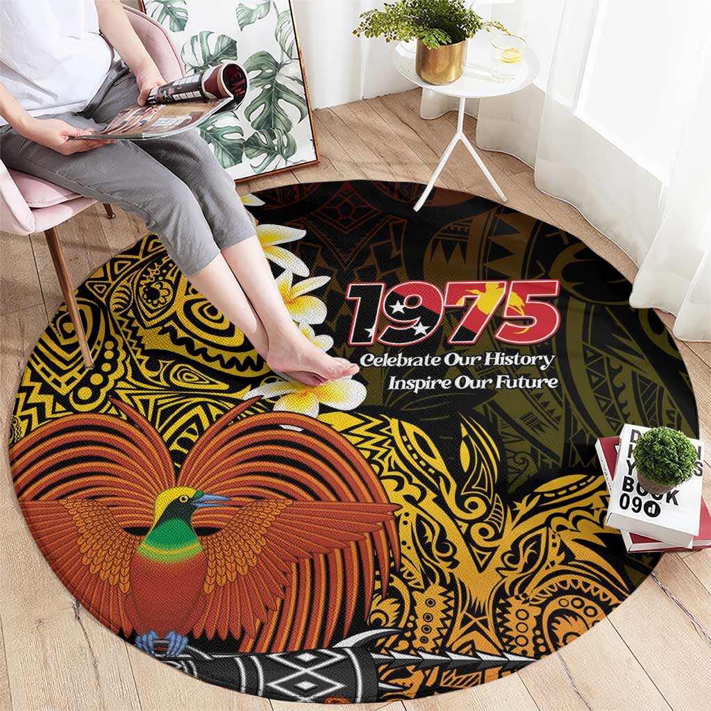 Papua New Guinea 1975 Round Carpet Create Our History Inspire Our Future LT14 - Polynesian Pride