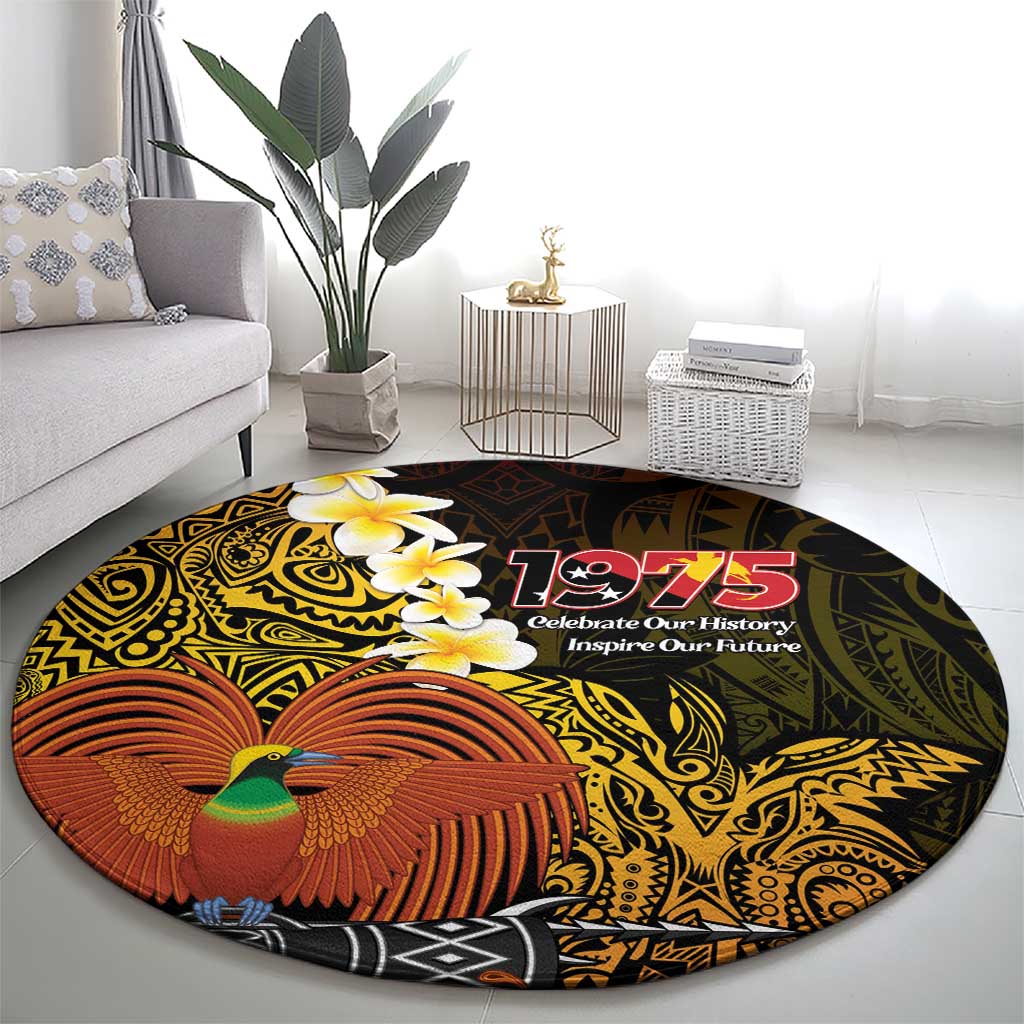 Papua New Guinea 1975 Round Carpet Create Our History Inspire Our Future LT14 - Polynesian Pride
