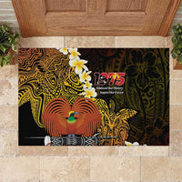 Papua New Guinea 1975 Rubber Doormat Create Our History Inspire Our Future LT14 Black - Polynesian Pride