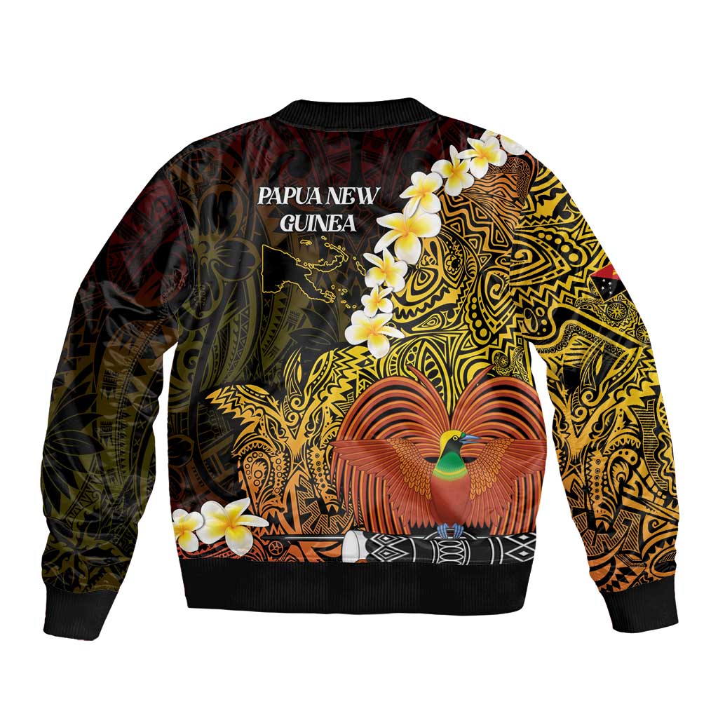 Papua New Guinea 1975 Sleeve Zip Bomber Jacket Create Our History Inspire Our Future LT14 - Polynesian Pride