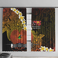 Papua New Guinea 1975 Window Curtain Create Our History Inspire Our Future LT14 With Hooks Black - Polynesian Pride