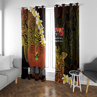 Papua New Guinea 1975 Window Curtain Create Our History Inspire Our Future LT14 With Grommets Black - Polynesian Pride